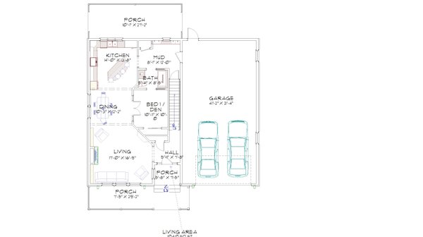 Farmhouse Floor Plan - Main Floor Plan #1109-6