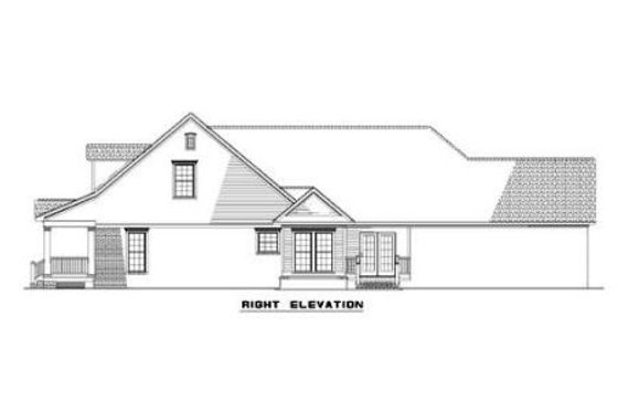 Exterior - Other Elevation 1 for Country House Plan #17-281 - 4 bed, 3 bath