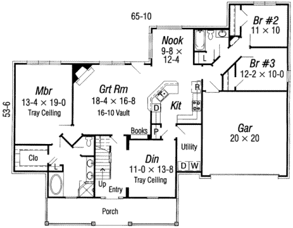 Country Floor Plan - Main Floor Plan #329-118