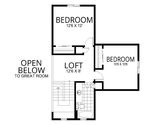 House Blueprint - Farmhouse Floor Plan - Upper Floor Plan #112-248