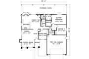 Traditional Style House Plan - 3 Beds 2 Baths 1752 Sq/Ft Plan #1-1002 