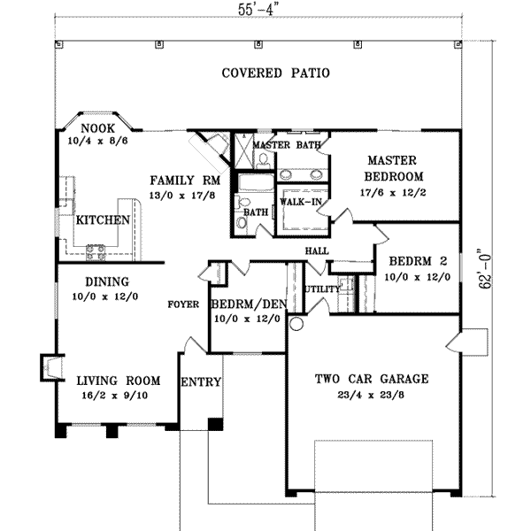Traditional Floor Plan - Main Floor Plan #1-1002