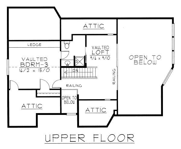 Bungalow Floor Plan - Upper Floor Plan #112-141