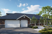 Country Style House Plan - 4 Beds 4.5 Baths 3710 Sq/Ft Plan #515-6 Exterior 