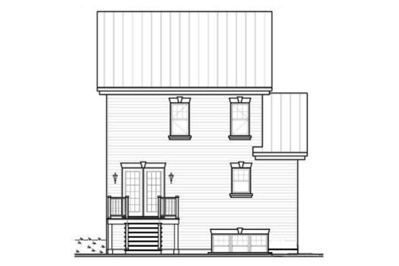 Architectural House Design - Exterior - Rear Elevation for Country House Plan #23-2182 - 4 bed, 2.5 bath