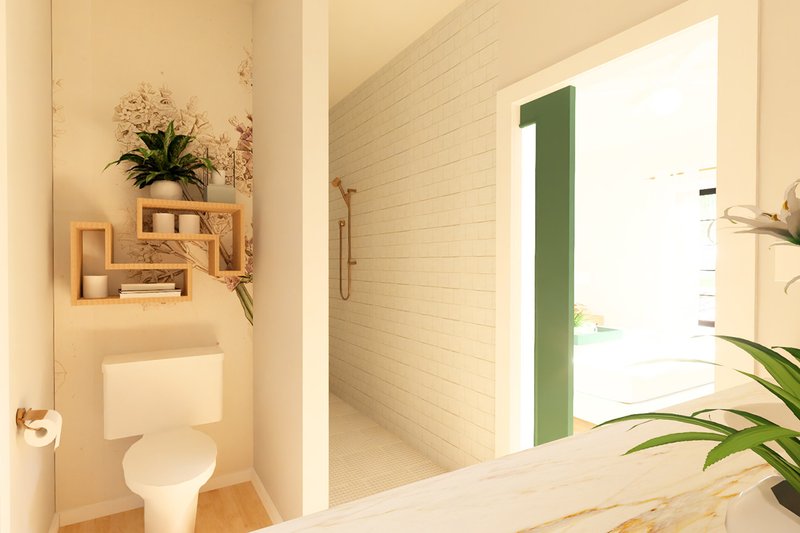 Architectural House Design - Interior - Master Bathroom 2 for Farmhouse House Plan #126-256 - 3 bed, 2 bath