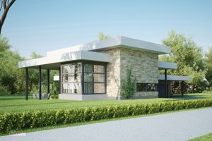 Modern style home designed by Arch L.A.B., elevation