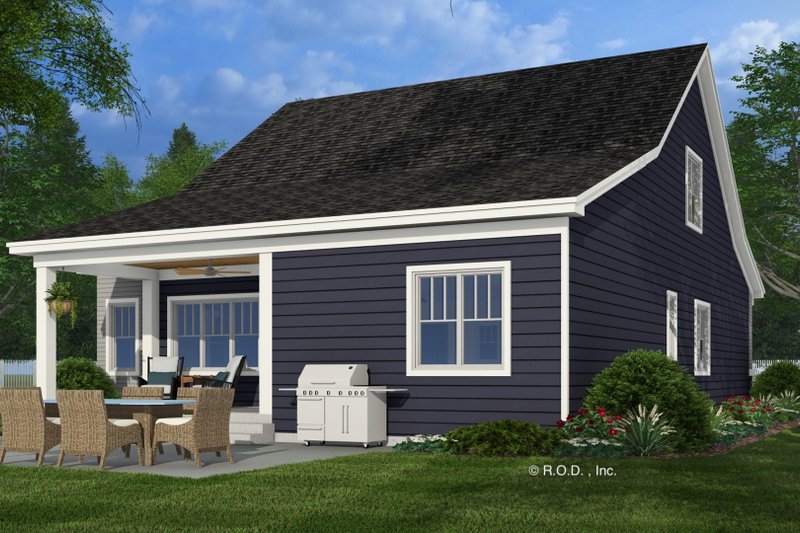 Architectural House Design - Exterior - Rear Elevation 2 for Bungalow House Plan #51-1296 - 4 bed, 4 bath