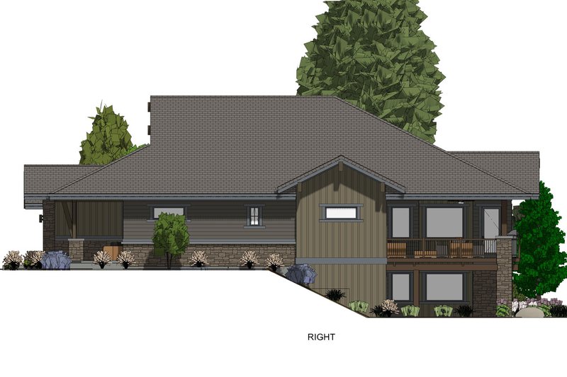 Architectural House Design - Right Side Elevation