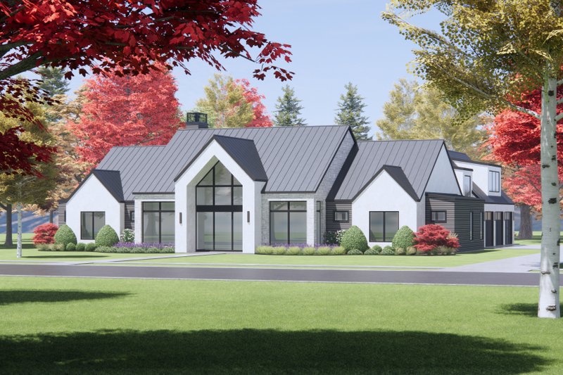 House Design - Exterior - Front Elevation 4 for Modern House Plan #1096-36 - 4 bed, 4.5 bath