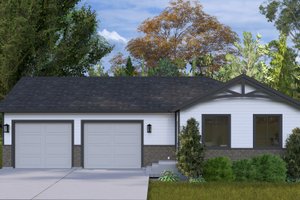 Ranch Exterior - Front Elevation Plan #1060-330