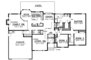 European Style House Plan - 3 Beds 2.5 Baths 2070 Sq/Ft Plan #90-104 