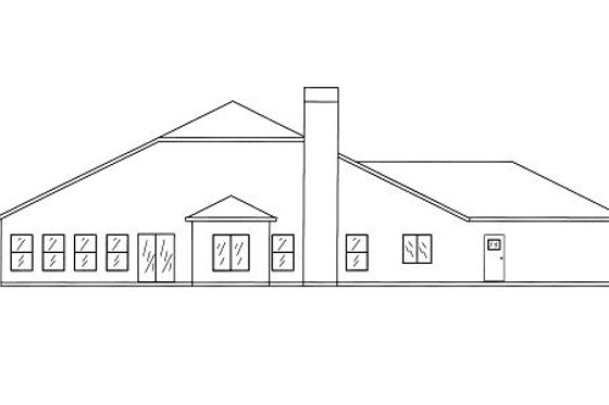 Exterior - Rear Elevation for Modern House Plan #437-25 - 3 bed, 2.5 bath