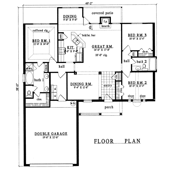 Traditional Floor Plan - Main Floor Plan #42-228