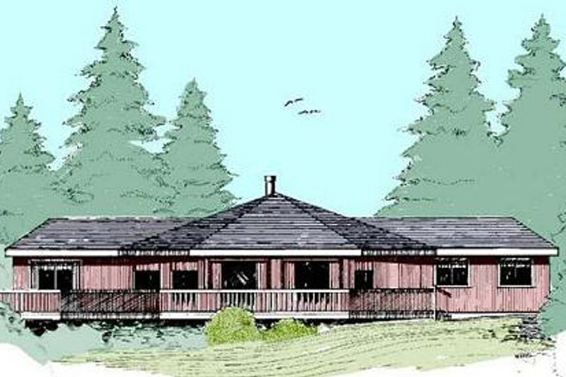 Dream House Plan - Modern Exterior - Front Elevation Plan #60-390