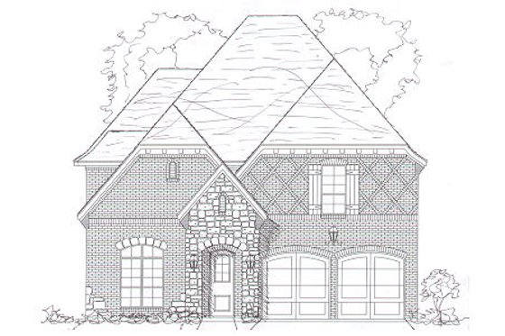 Exterior - Front Elevation for European House Plan #141-273 - 4 bed, 3 bath
