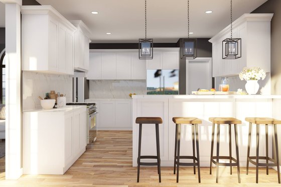 Interior - Kitchen for Traditional House Plan #17-1040 - 4 bed, 3 bath