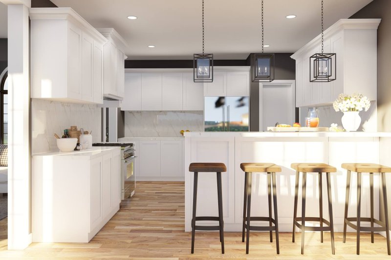 House Blueprint - Interior - Kitchen for Traditional House Plan #17-1040 - 4 bed, 3 bath
