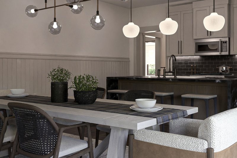 House Blueprint - Interior - Dining Room 2 for Craftsman House Plan #455-423 - 3 bed, 2 bath