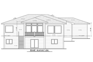 Exterior - Rear Elevation for Contemporary House Plan #20-2524 - 3 bed, 2.5 bath