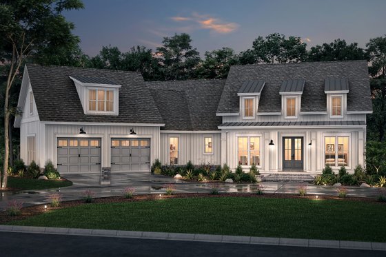 Exterior - Front Elevation 3 for Farmhouse House Plan #430-231 - 3 bed, 2.5 bath