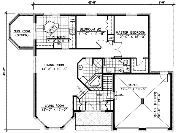 European Floor Plan - Main Floor Plan #138-126