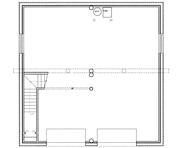 Log Floor Plan - Lower Floor Plan #117-486