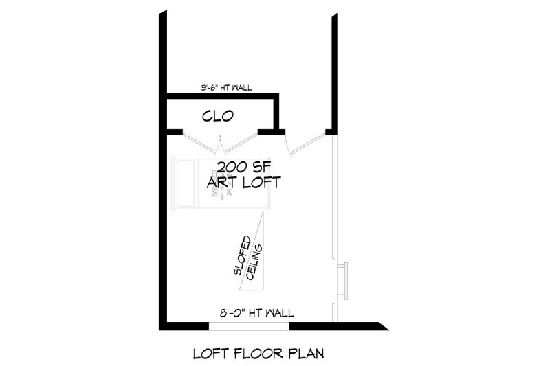 Architectural House Design - Floor Plan - Upper Floor for Beach House Plan #932-911 - 2 bed, 1 bath