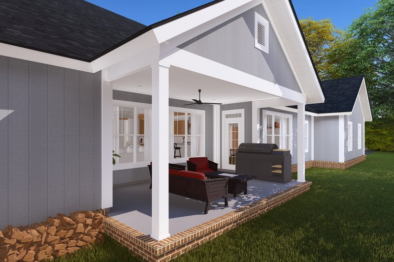 Home Plan - Exterior - Covered Porch 1 for Farmhouse House Plan #513-2172 - 3 bed, 4 bath
