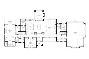 Floor Plan - Main Floor for Farmhouse House Plan #1114-98 - 3 bed, 3.5 bath
