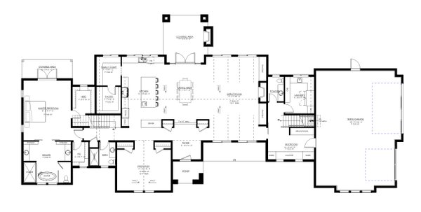 Dream House Plan - Farmhouse Floor Plan - Main Floor Plan #1114-98