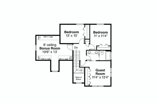 House Plan Design - Country Floor Plan - Upper Floor Plan #124-1215