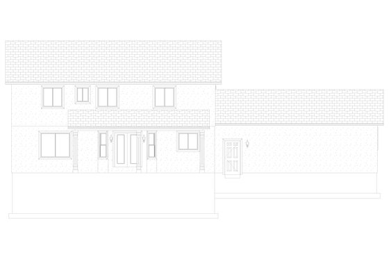 Exterior - Rear Elevation for Traditional House Plan #1060-206 - 4 bed, 2.5 bath