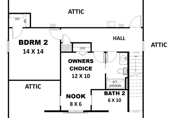 Dream House Plan - Bungalow Floor Plan - Upper Floor Plan #44-197