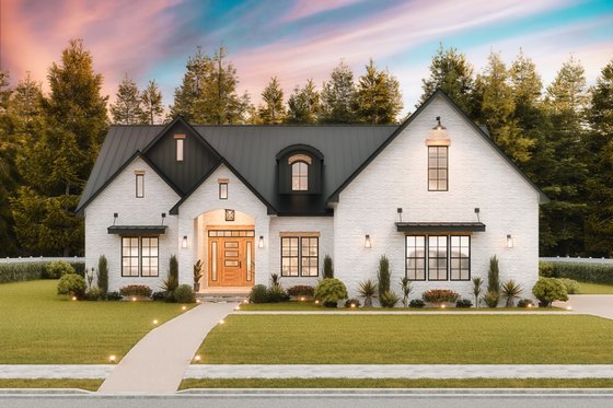 Exterior - Front Elevation 3 for Traditional House Plan #54-682 - 3 bed, 3 bath