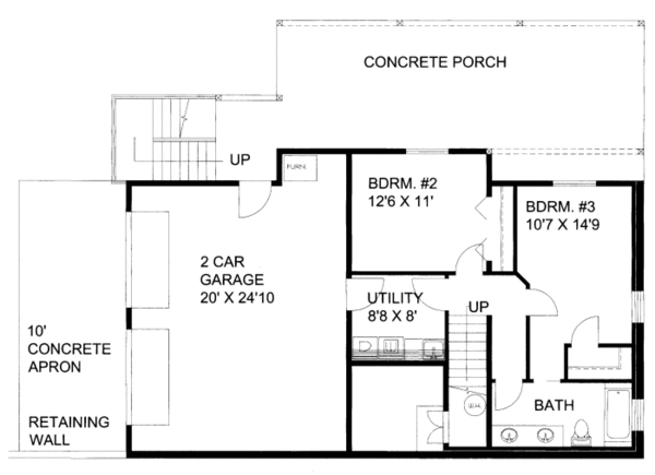 Cabin Floor Plan - Lower Floor Plan #117-759