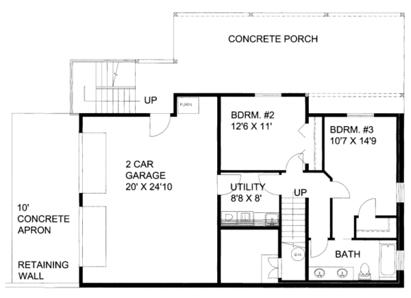 Home Plan - Cabin Floor Plan - Lower Floor Plan #117-759