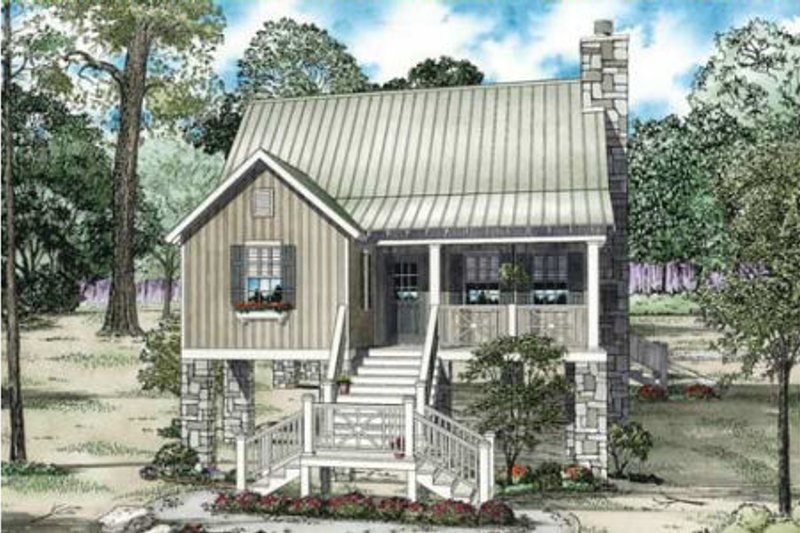 Cottage Style House Plan - 2 Beds 2 Baths 1178 Sq/Ft Plan #17-2357