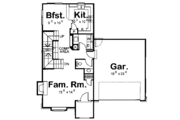Tudor Style House Plan - 3 Beds 2.5 Baths 1715 Sq/Ft Plan #20-1223 
