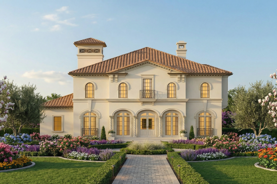 Exterior - Front Elevation 4 for Colonial House Plan #119-478 - 4 bed, 3 bath