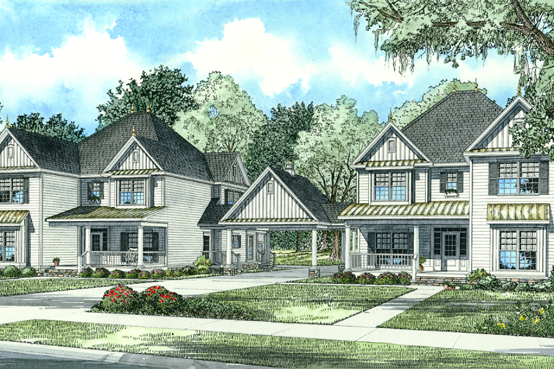 Dream House Plan - Farmhouse Exterior - Front Elevation Plan #17-621