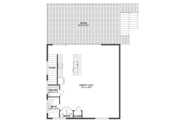 Modern Floor Plan - Upper Floor Plan #1060-399