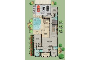 Floor Plan - Main Floor for Bungalow House Plan #548-41 - 5 bed, 5.5 bath