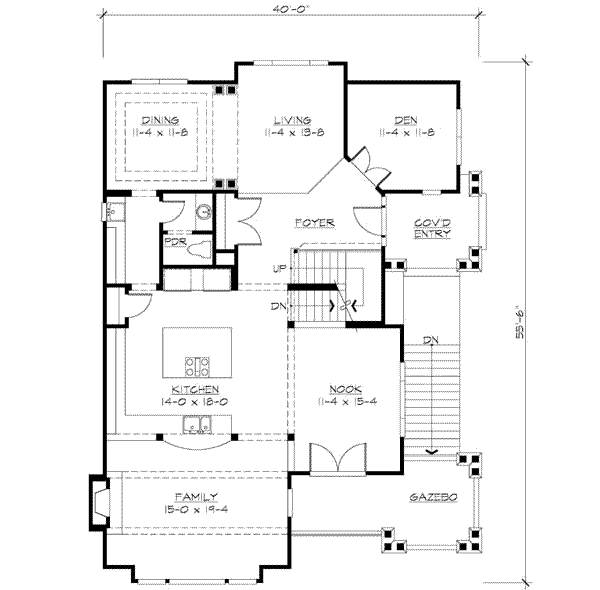 Home Plan - Craftsman Floor Plan - Main Floor Plan #132-148