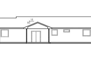 Exterior - Rear Elevation for Ranch House Plan #60-255 - 3 bed, 2 bath