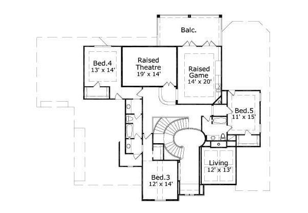 European Floor Plan - Upper Floor Plan #411-714