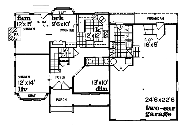 Traditional Floor Plan - Main Floor Plan #47-280