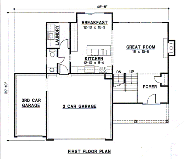 Traditional Floor Plan - Main Floor Plan #67-476
