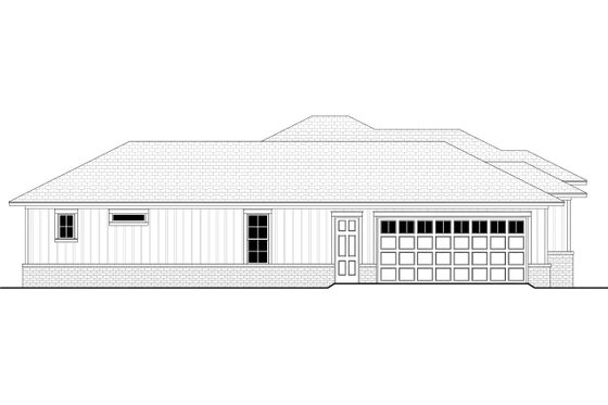 Exterior - Other Elevation 1 for Ranch House Plan #430-211 - 3 bed, 2.5 bath