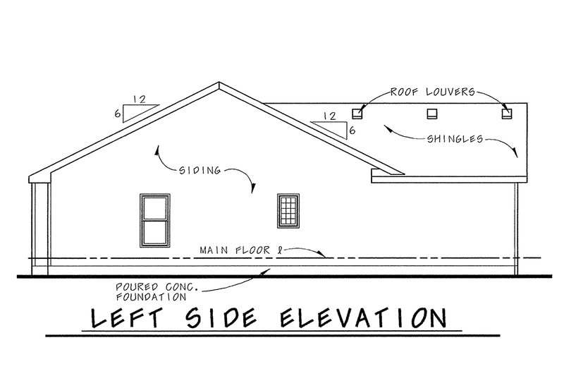 Architectural House Design - Exterior - Other Elevation for Traditional House Plan #20-1768 - 2 bed, 2 bath